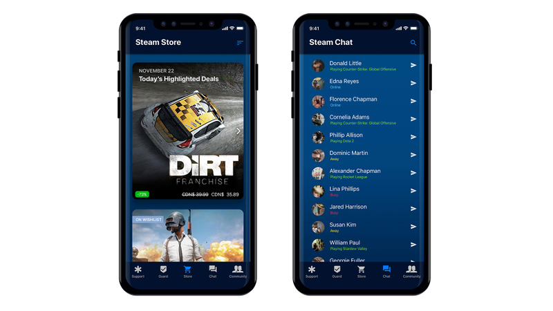 Illustration for article titled Fan Redesigns Steam's Terrible Mobile App